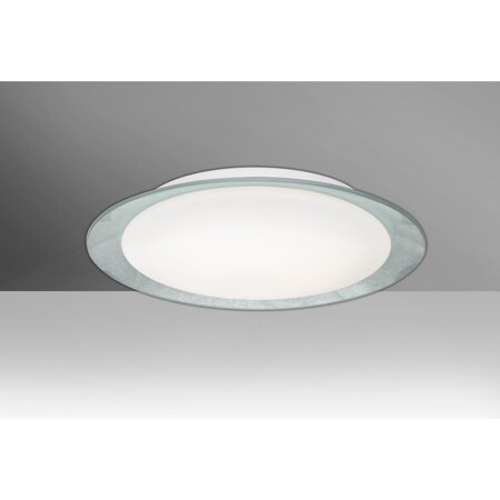 Besa Lighting Tuca 15 Ceiling, Opal/Silver Foil, Finish, 1x16W LED TUCA15SFC-LED